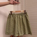 Ladies New Korean Plaid Breathable Shorts