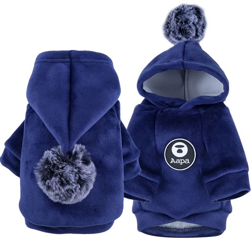 Pet Dog Cat Clothes Fleece Hooded Hairball Coat Jacket Winter Kitty Small Medium Dogs Cats Cool Pajamas Chihuahua