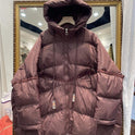 Plus Size White Duck Down Loose Down Jacket