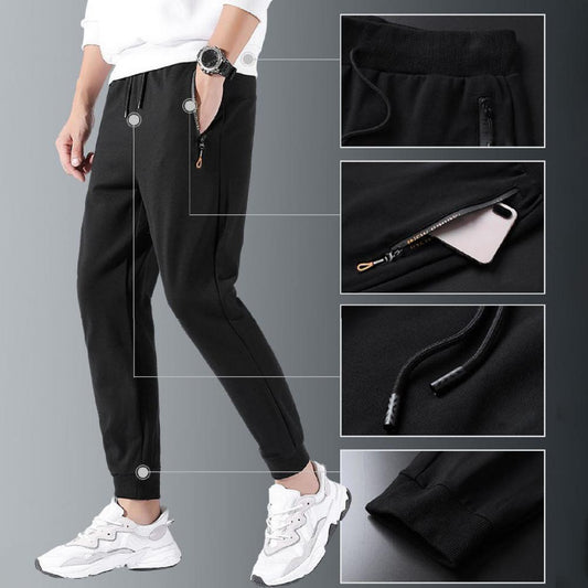 Men's Fashion Simple Casual Zipper Sweatpants