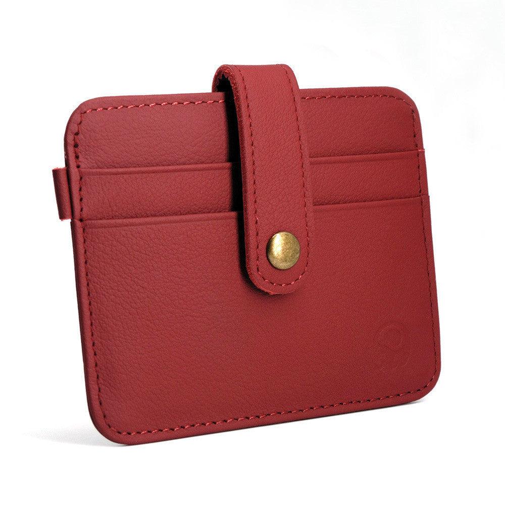 Short Leather Driving Id Card With Pocket Wallet