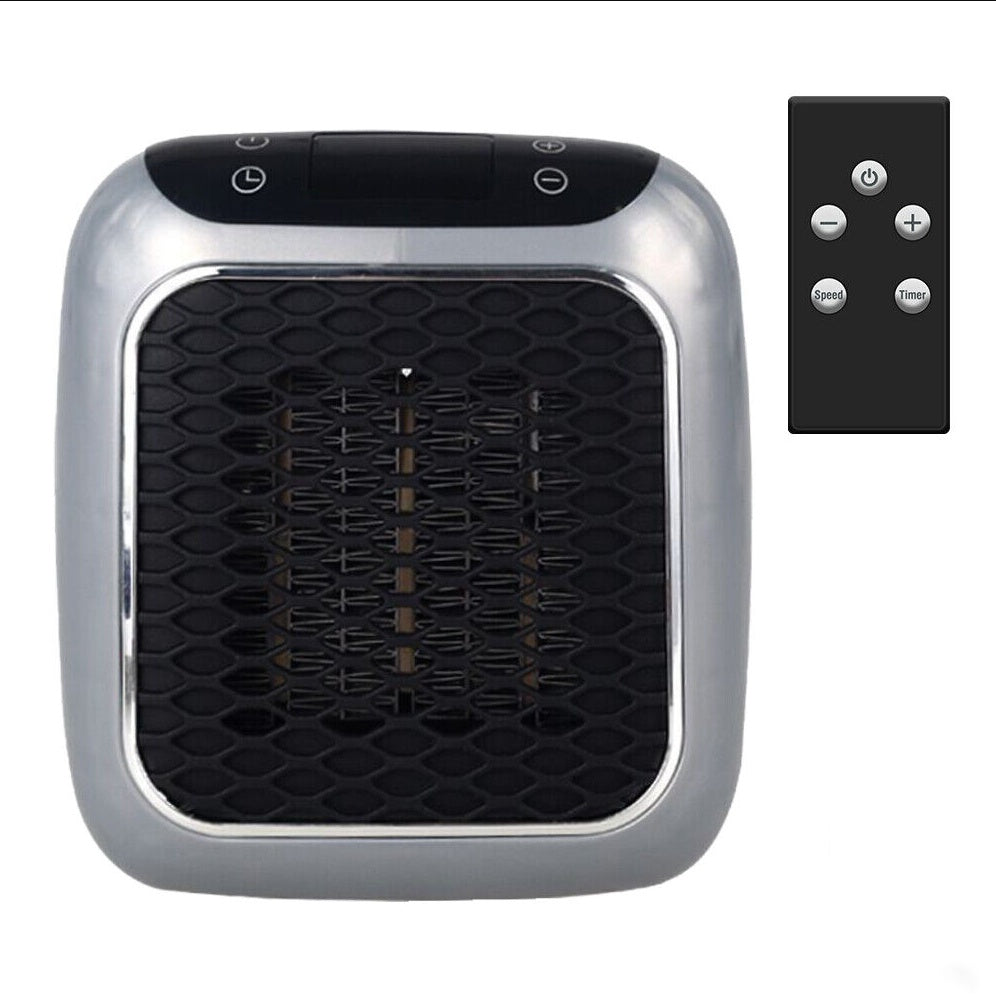 Plug-in Fan Heater, 800W Smart Portable Electric Heater With Remote Control UK