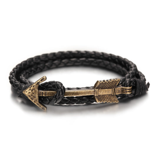 Retro Men's Multi-layer Hand Weaving Bracelet