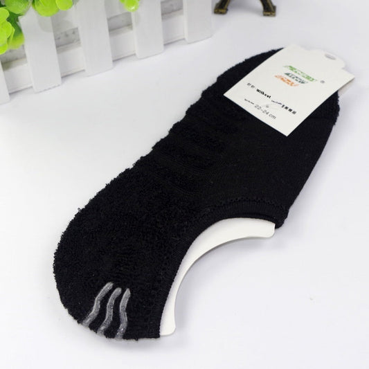 Towel Bottom Ankle Socks Solid Color Sports Leisure Invisible Terry Shallow Mouth