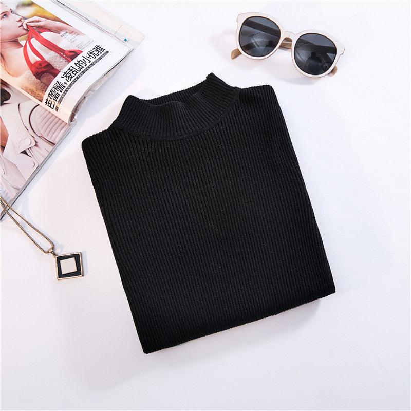 The New Fashion All-match Slim Knitted Top Trendy