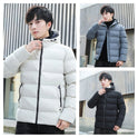 Cotton-padded Coat Men's Hooded Autumn And Winter Fleece-lined