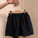 Ladies New Korean Plaid Breathable Shorts