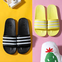 White Stripes Slippers For Women And Men Bathroom Slippers Home Shoes