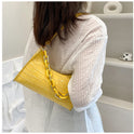 Fashion Stone Texture Shoulder Bag With Chain Women's Underarm Bag