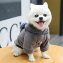 Pet Dog Cat Clothes Fleece Hooded Hairball Coat Jacket Winter Kitty Small Medium Dogs Cats Cool Pajamas Chihuahua