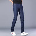 Men's Slim Jeans Business Straight Micro Elastic