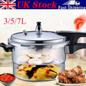 5L Aluminium Pressure Cooker Quick With Lid Latch Indicator Explosion-Proof