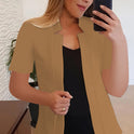 Solid Color Short Sleeve Small Suit Jacket Professional Casual All-matching