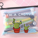 20 Cute Cartoon 0.5 Black Neutral Pens With Pen Case