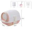 Elevated Semi-closed Litter Suction Deodorant Cat Toilet With Flip Cover