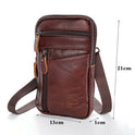 Men's Leather Fashion Phone Pouch Belt Bag Waist Crossbody Shoulder Pouch UK