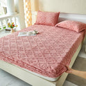 Taffeta One-piece Milk Coral Velvet Bedspread Winter Fleece-lined