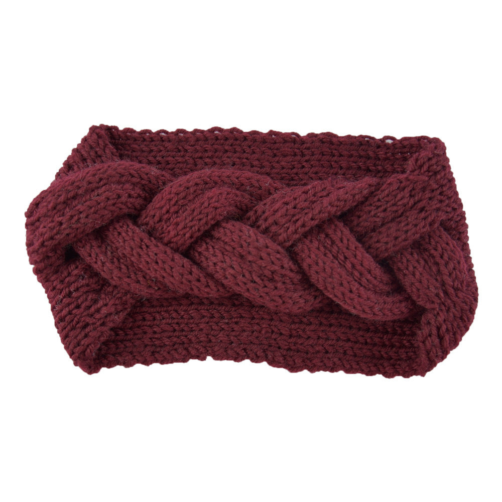 Ladies Knitted Wool Headband Crossover Head Cover