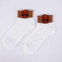 Women's Three-dimensional Bear Embossed Boat Socks