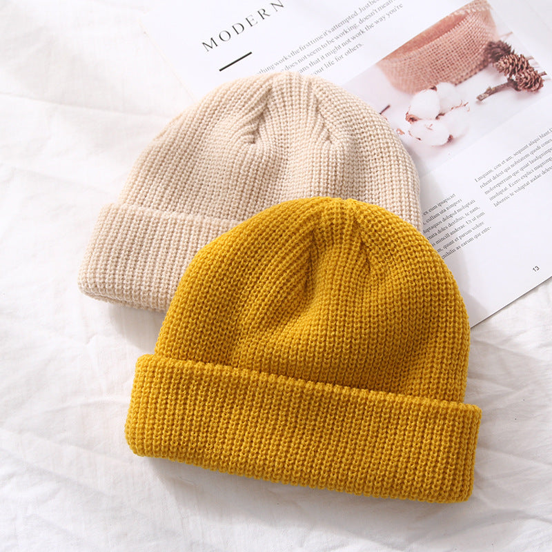 Autumn And Winter Warm Landlord Hat Melon Skin Women Retro Knitted Hat
