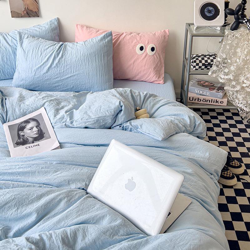 Super Soft Pleated Bed Sheet Quilt Cover