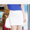 Fashion Women Ladies Sexy Summer Packs Hip Pencil Skirt High Waist Pleated Elastic Slim Mini Skirts for Office Party