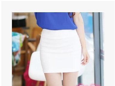 Fashion Women Ladies Sexy Summer Packs Hip Pencil Skirt High Waist Pleated Elastic Slim Mini Skirts for Office Party