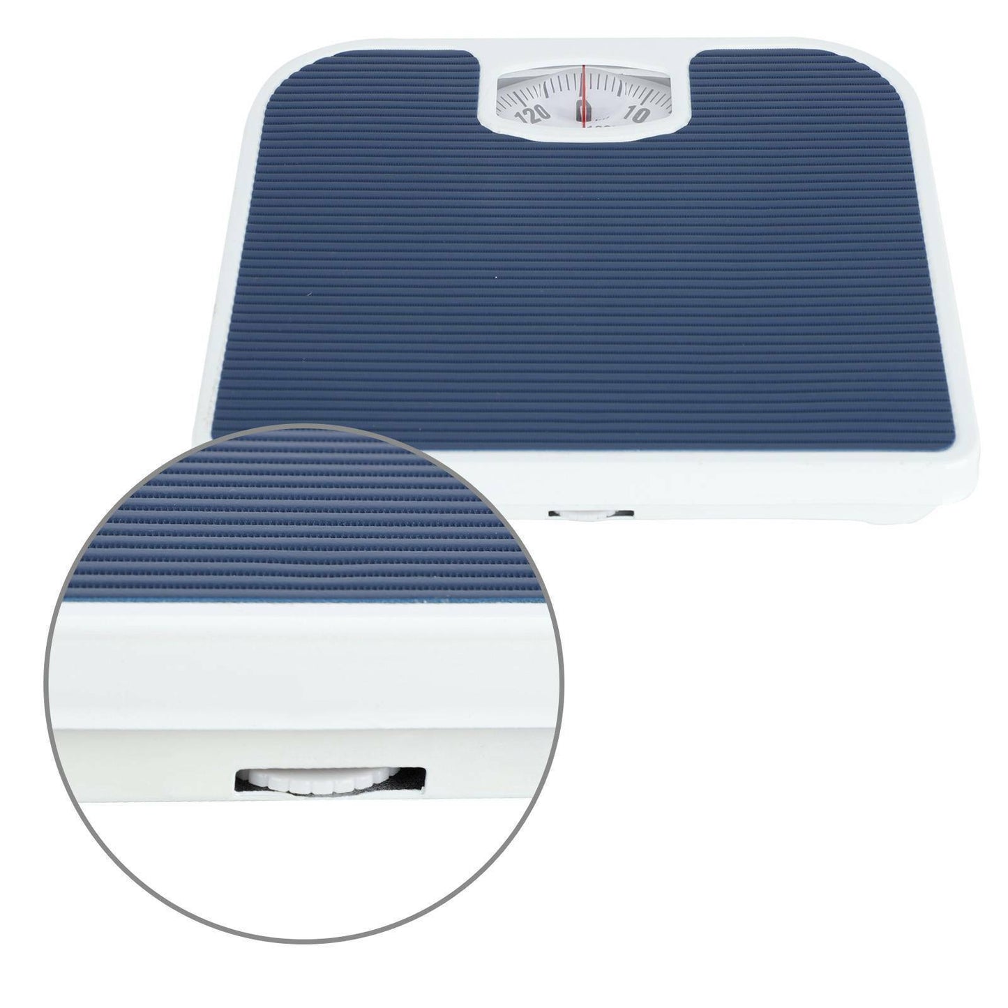 Bathroom Scales Weighing Scale Body Accurate Mechanical Dial White Blue 130kg