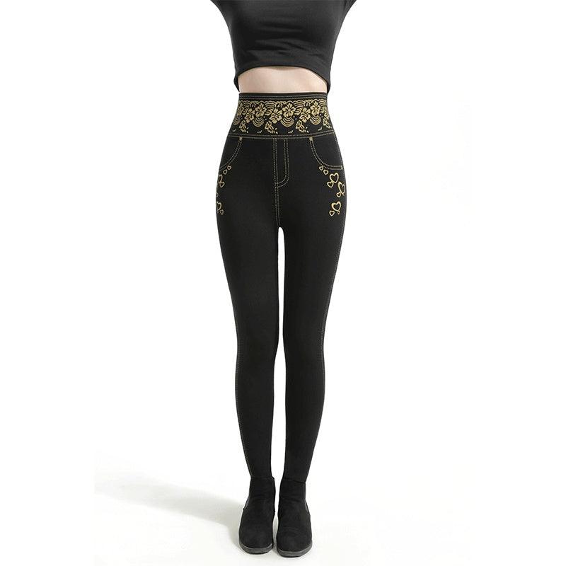 Women's Fashionable Printed Slim-fit Slimming Hip Raise Pencil Pants