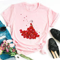 Super Popular Fashion Petal Skirt Girl Printed T-shirt