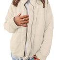 Stand Collar Loose Long Sleeve Jacket Cotton Coat Jacket