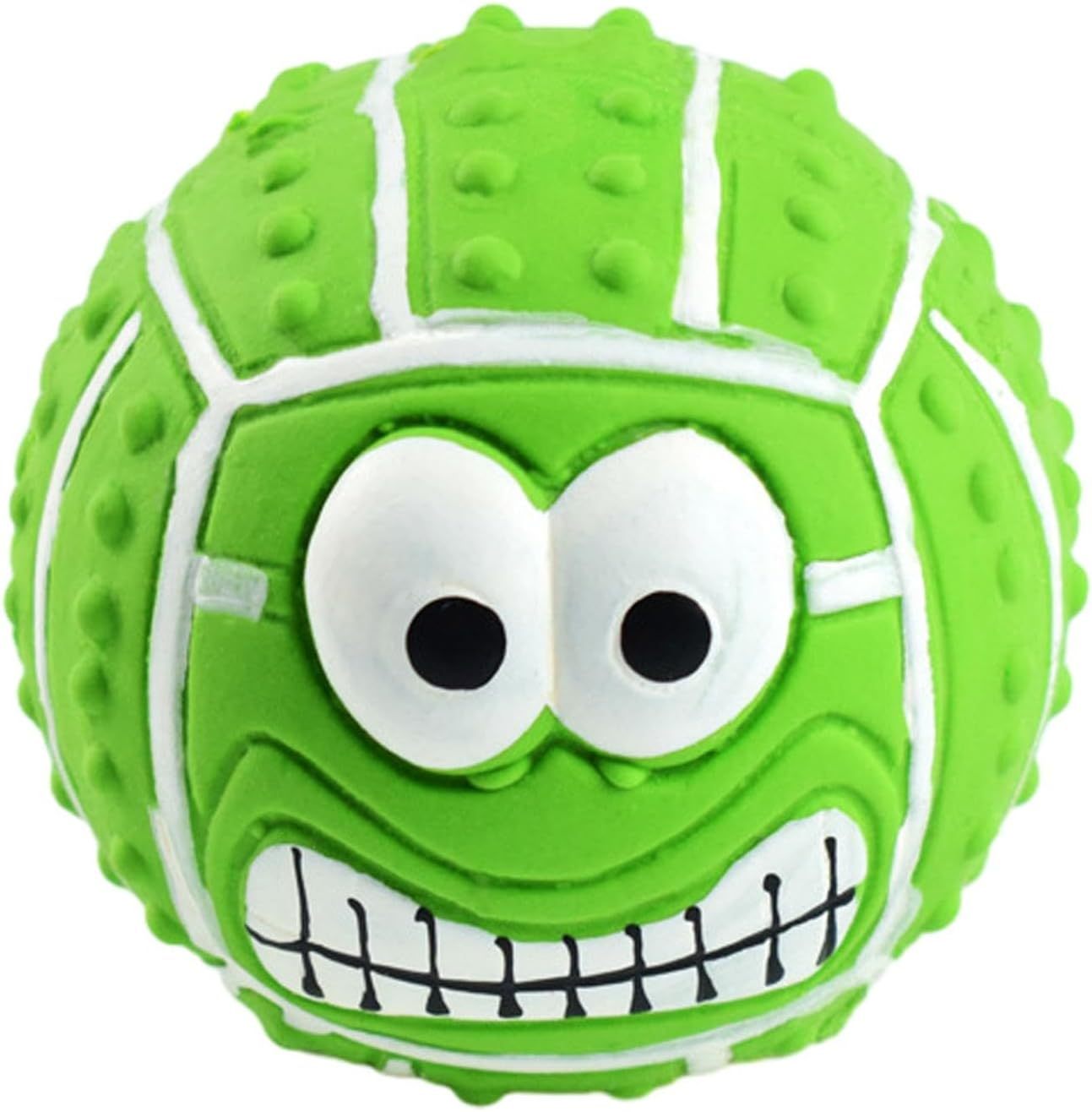 Dog Latex Balls Latex Face Ball Dog Toy Smile Face Dog Balls Bouncy Chewing Balls Squeaky Dog Face Balls Puppy Chew Toy Pet Latex Balls Suitable For Small Medium Dogs Cats Kittens