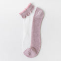 Thin Cotton Bottom Crystal Glass Silk Breathable Socks