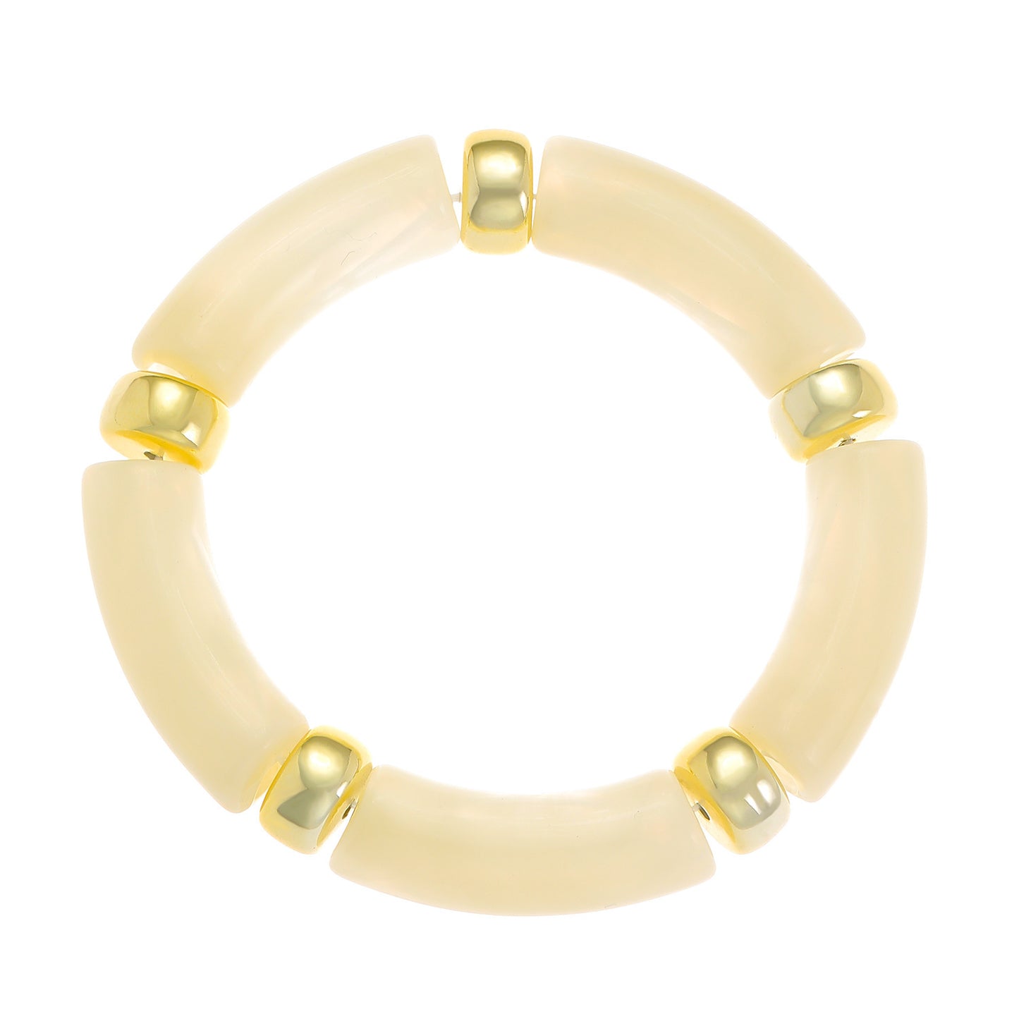 European And American Resin Beaded Bamboo Joint Geometric Exaggerated Color Matching Design Bracelet