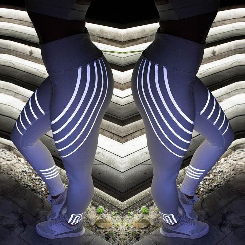 European beauty fitness yoga pants laser printing slim slimming sports leggings