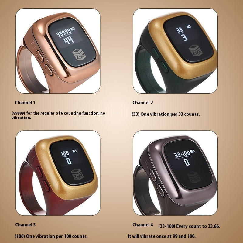 Al-fatiha Zikr Display Screen Multi-channel Vibration Reminder Electronic Counter