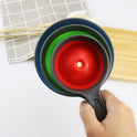 Kitchen Gadget Wide Mouth Narrow Mouth Folding Plastic Funnel Three-piece Suit