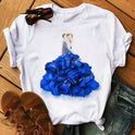 Super Popular Fashion Petal Skirt Girl Printed T-shirt