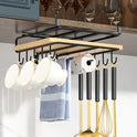 Under Shelf Storage Rack Home Kitchen Hanging Cabinet Cutting Board Organizer