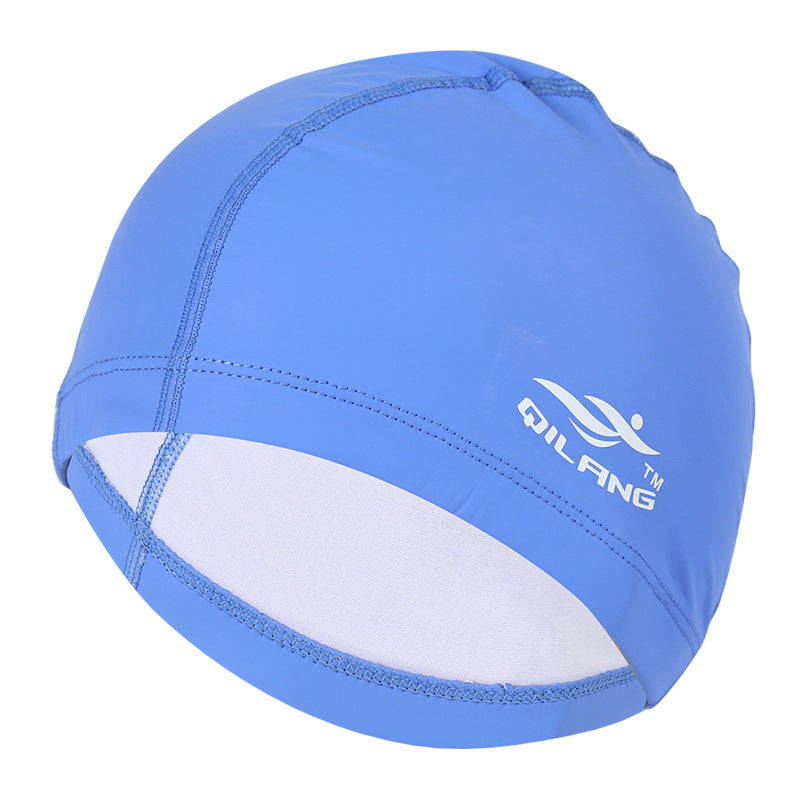 Solid color waterproof swimming cap