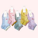 Pure Colored Cotton Women's Low-cut Liners Socks Candy Color Short Socks Japanese Style