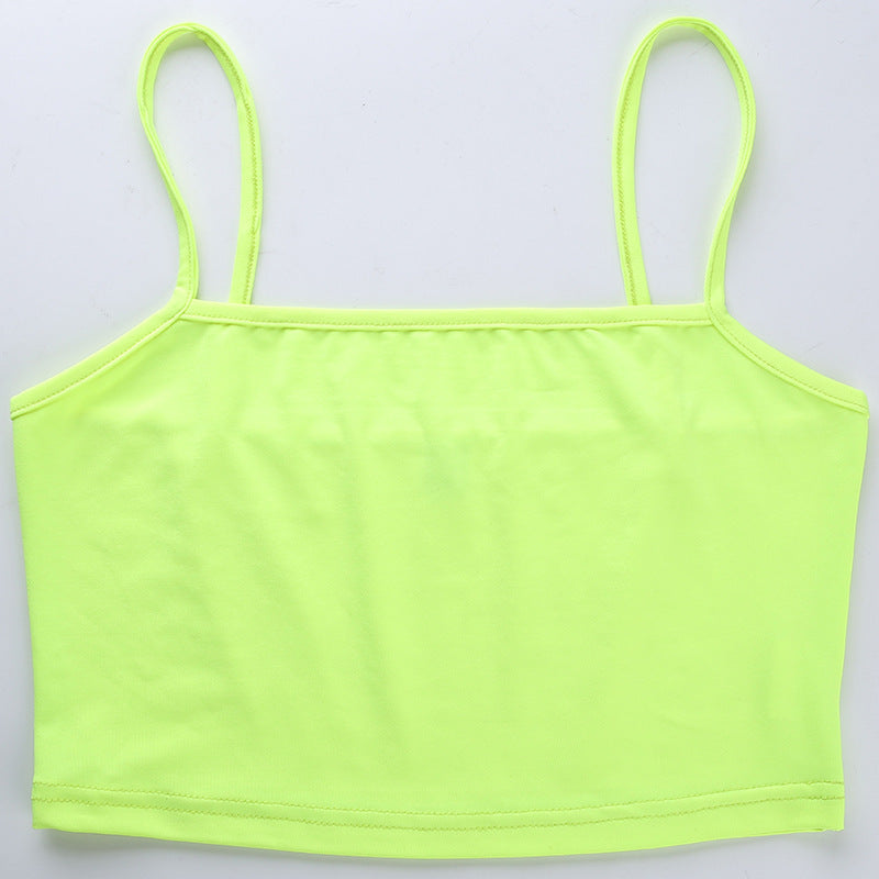 Fluorescent short cropped camisole