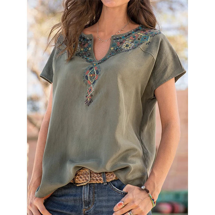 Women's Bohemian New Short Sleeve T-shirt