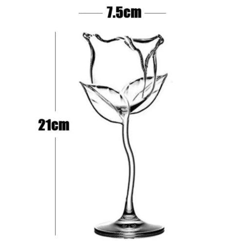 Rose drink glass