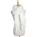 Mohair Twist Braid Plush Scarf For Women Winter Thickened