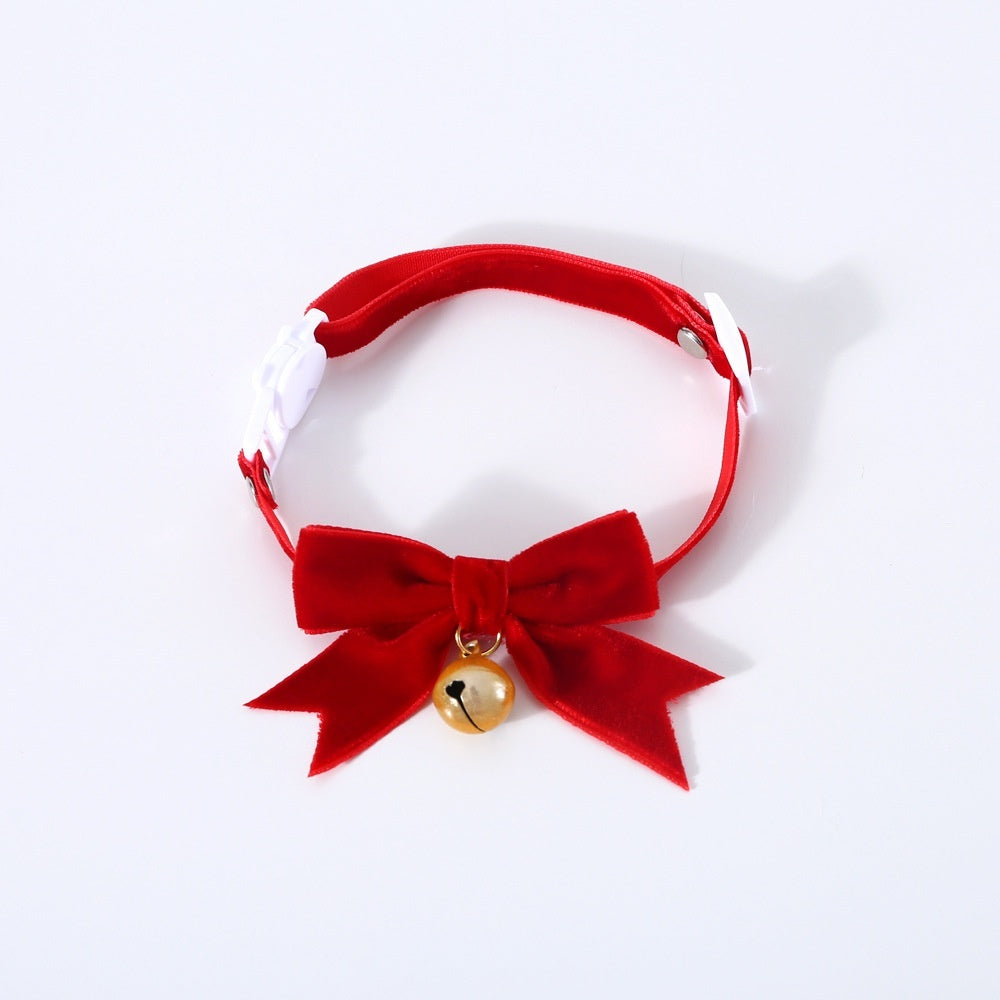 Spring Festival Christmas Velvet Hand Bow Tie Anti-suffocation Buckle