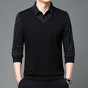 Men's False Two Pieces Knitwear Bottoming Sweater