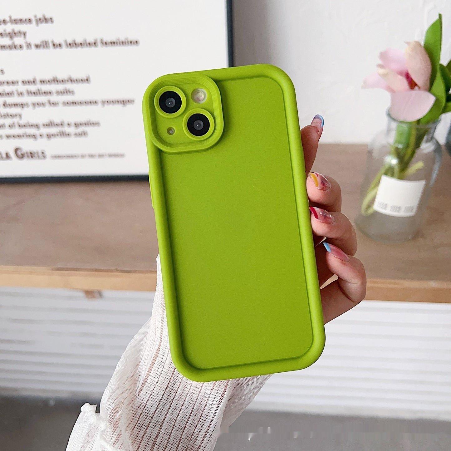 Simple Solid Color Casual Frosted Phone Case