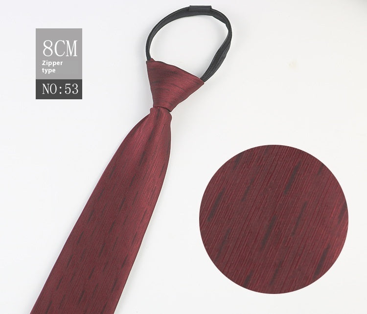 Black Men's Tie Striped Blue Business Tie Lazy Zip Tie In Stock Wholesale Pull Peels