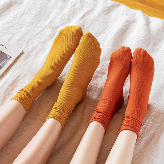 Women's Spring And Summer Thin Candy Color Socks